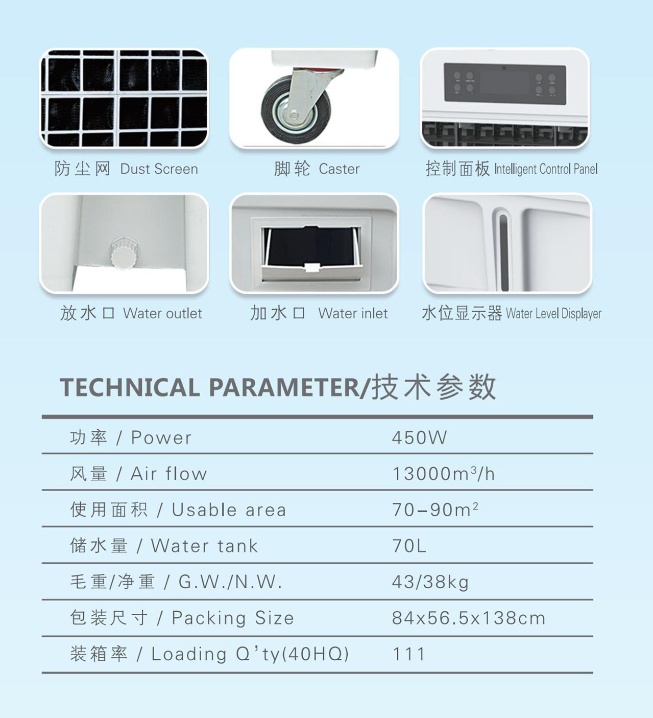 YL130移動式冷風機